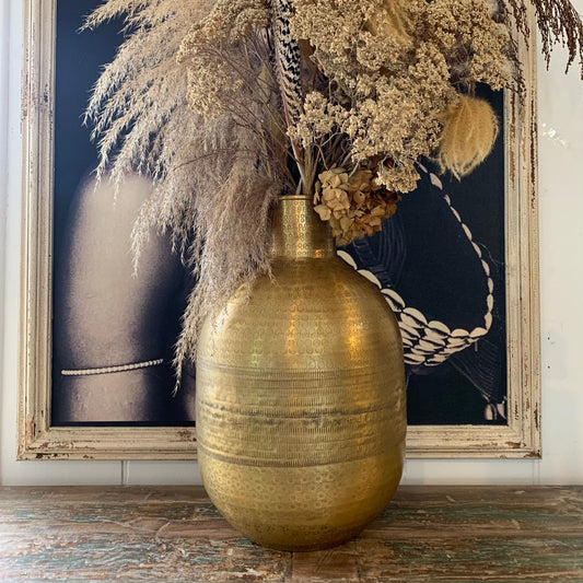 Brass Style Metal Vase